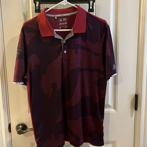 Maroon Adidas, short sleeve golf shirt